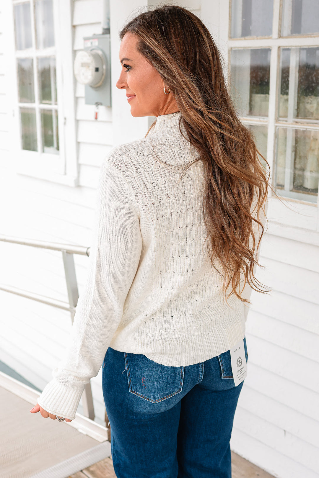 Evelyn Mockneck Sweater - Cream