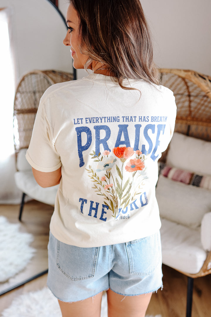Praise The Lord Graphic Tee - Ivory