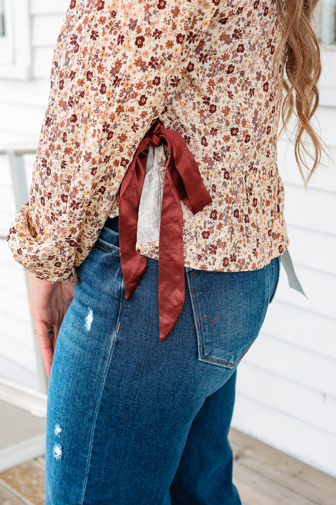 Mckenna Side Ribbon Peplum