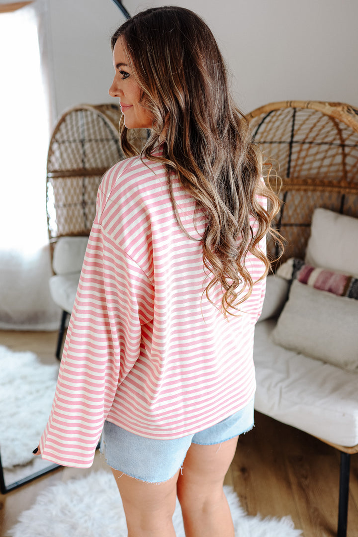 Noelle Striped Long Sleeve - Pink