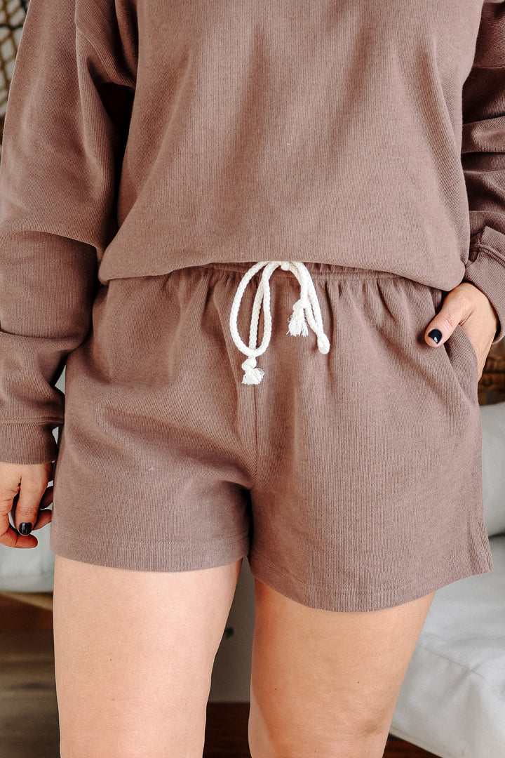 Isla Soft Touch Knit Shorts - Choco