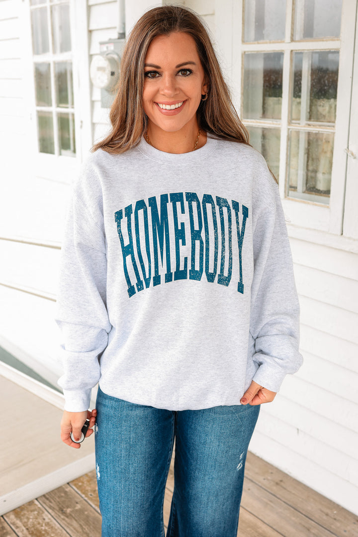 HOMEBODY Graphic Sweatshirt - Ash Grey