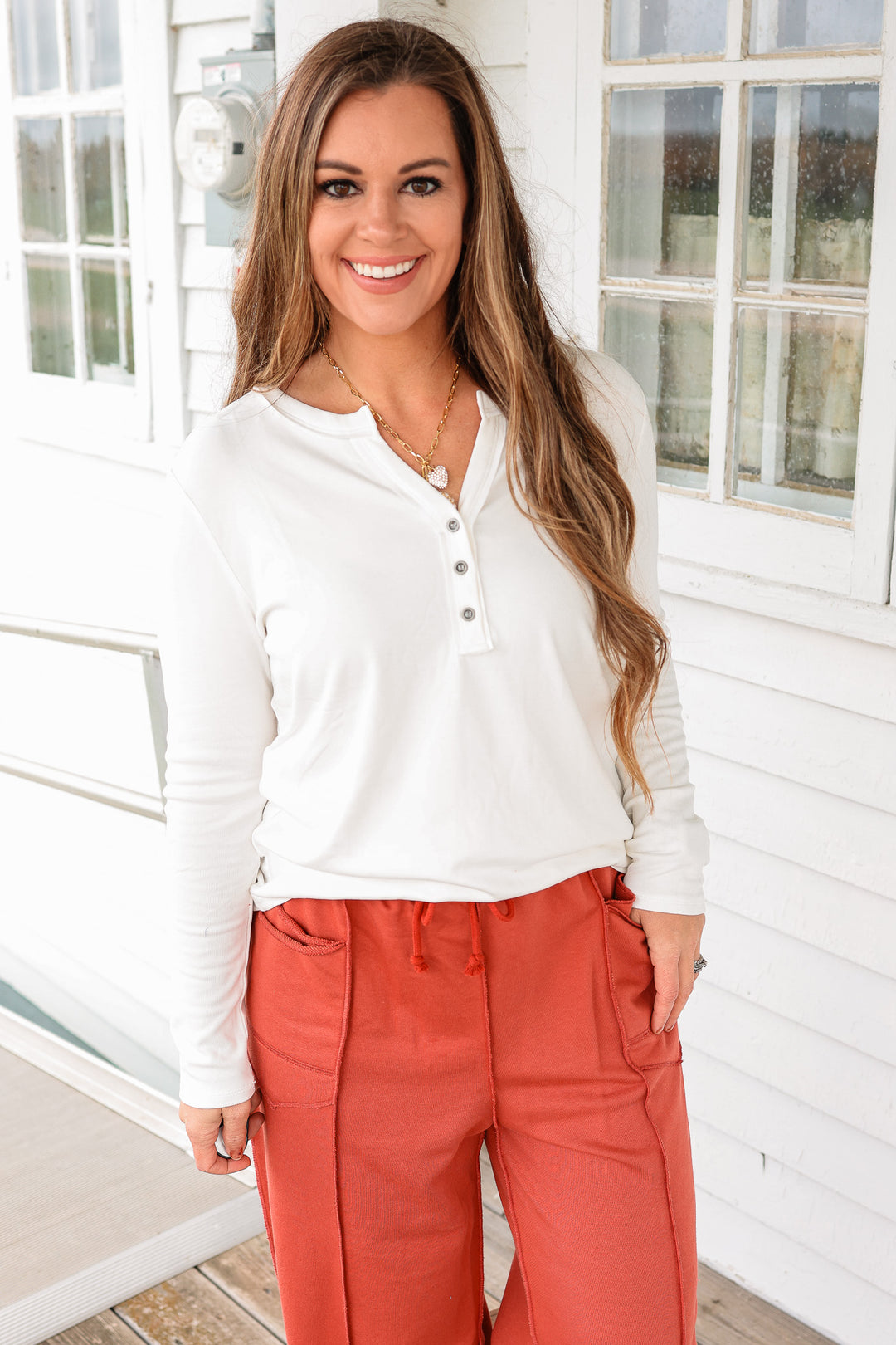 Aspen Half-Button Top