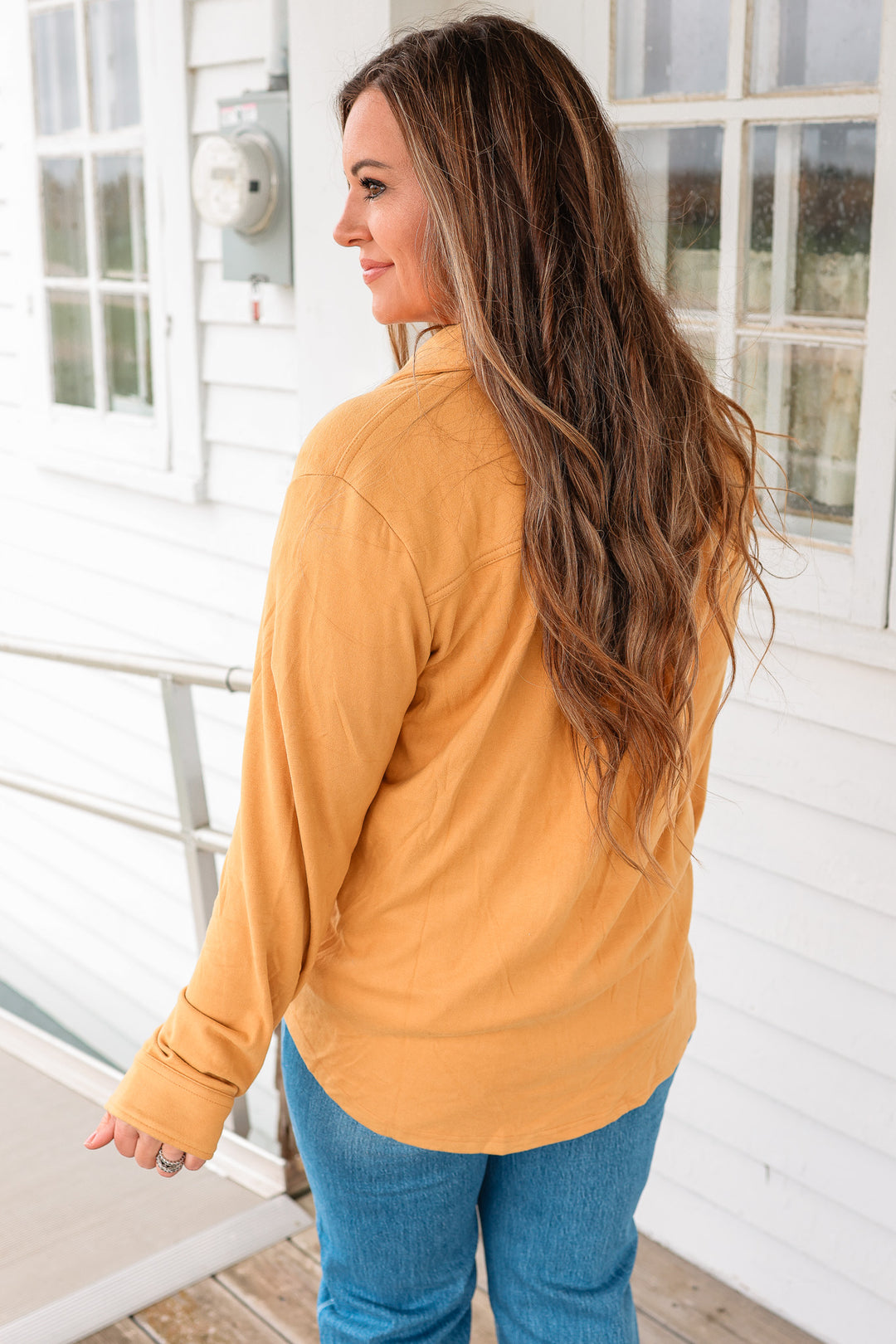 Mustard Super Soft Button Up