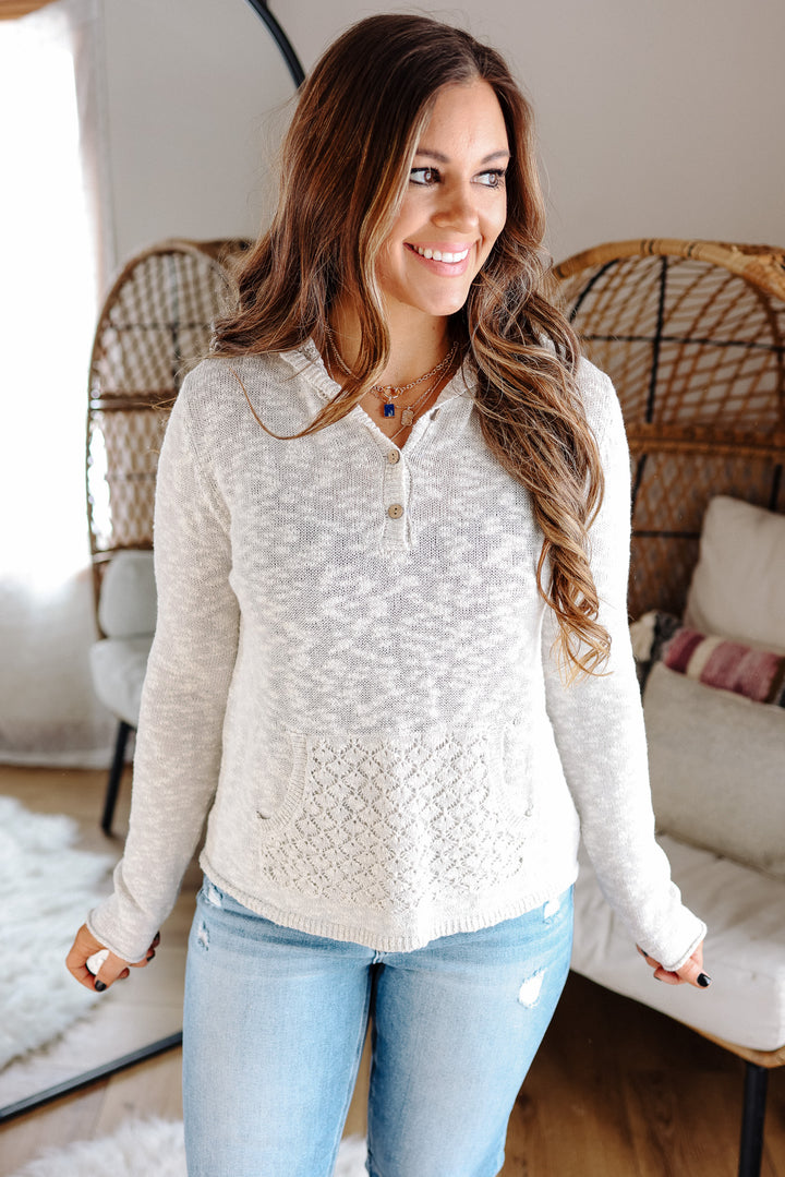 Kristy Crochet Mix Hoodie