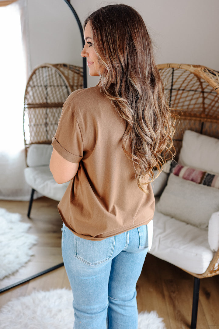 Mali Short Sleeve Top - Mocha