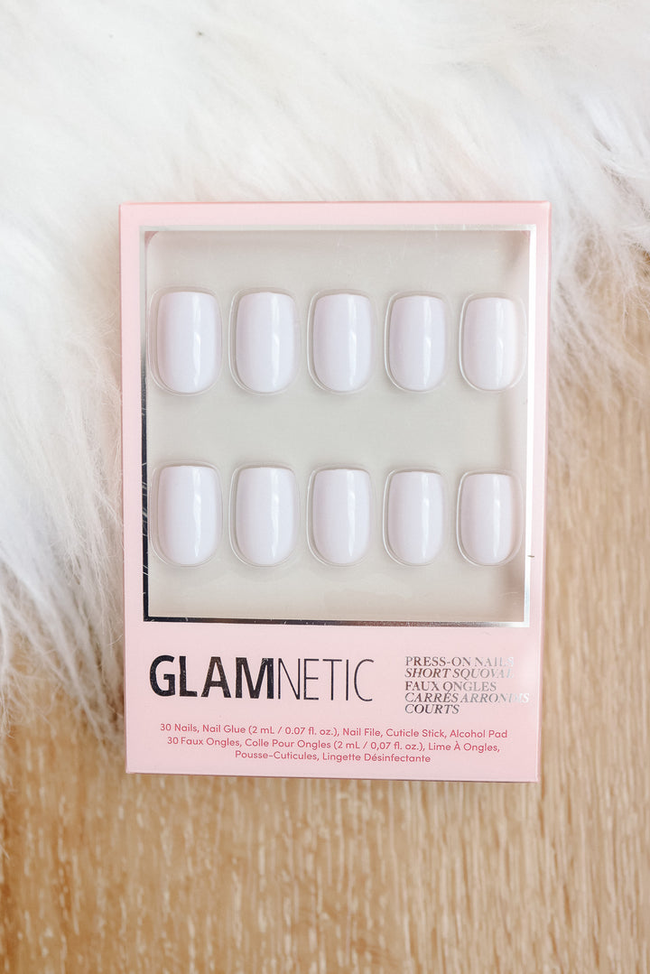 Lilac Gray Press-On Nails | Short Squoval