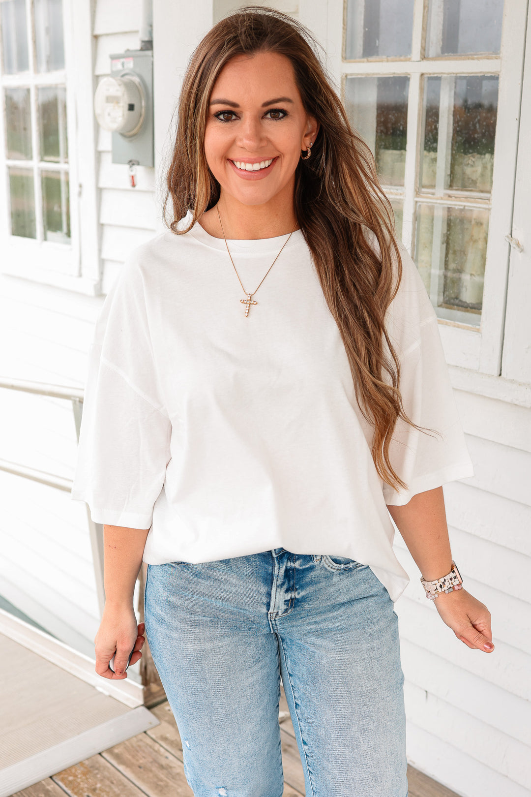 Indie Oversized Everyday Cotton Tee - White