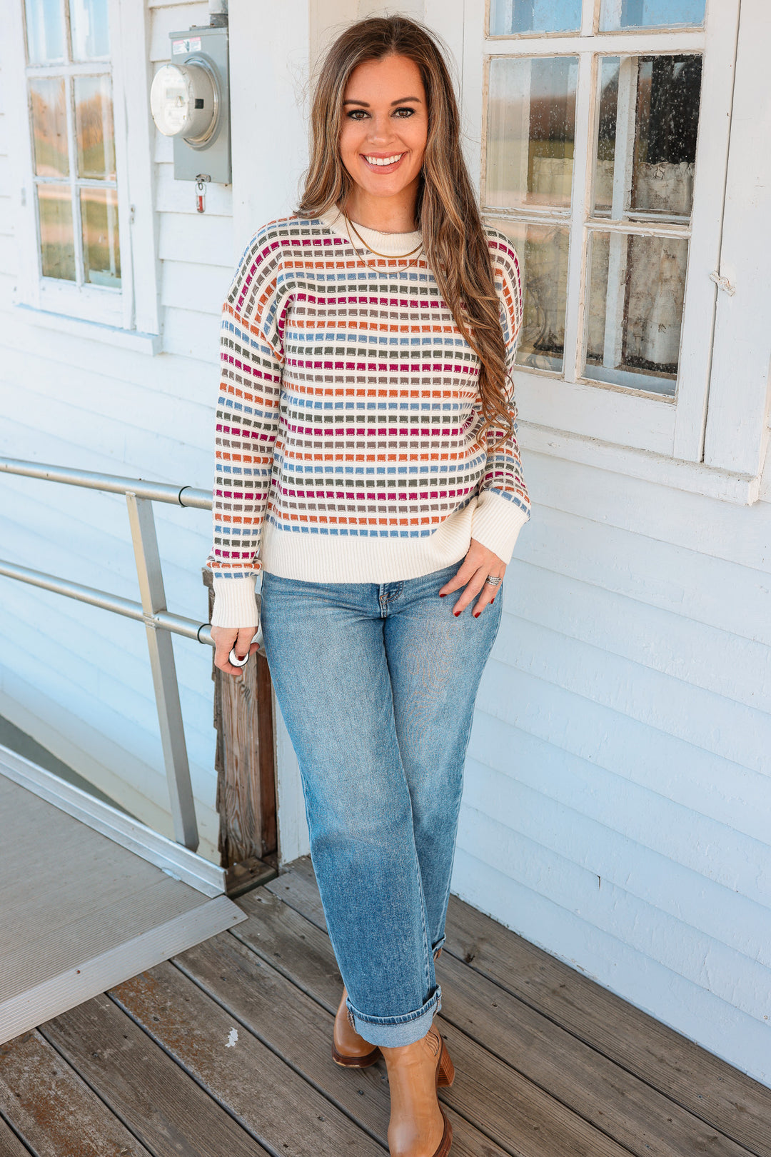 Darby Texture Striped Sweater