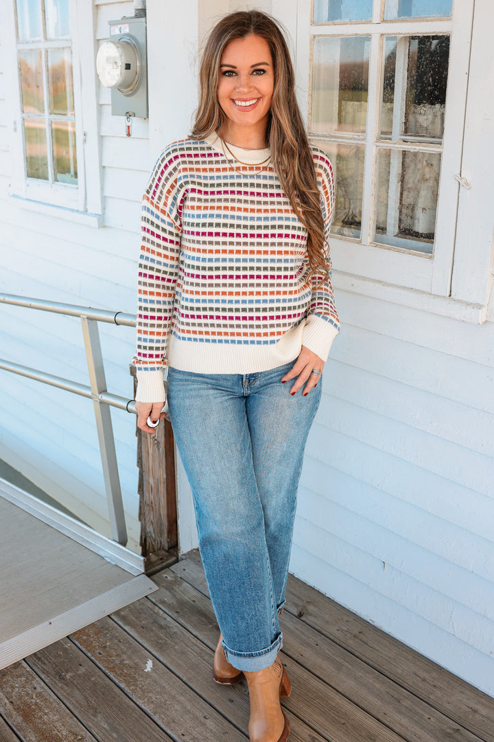 Darby Texture Striped Sweater