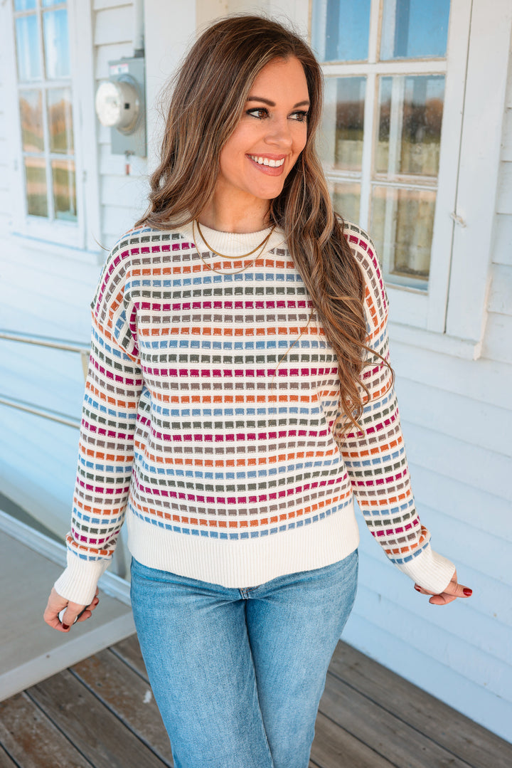 Darby Texture Striped Sweater
