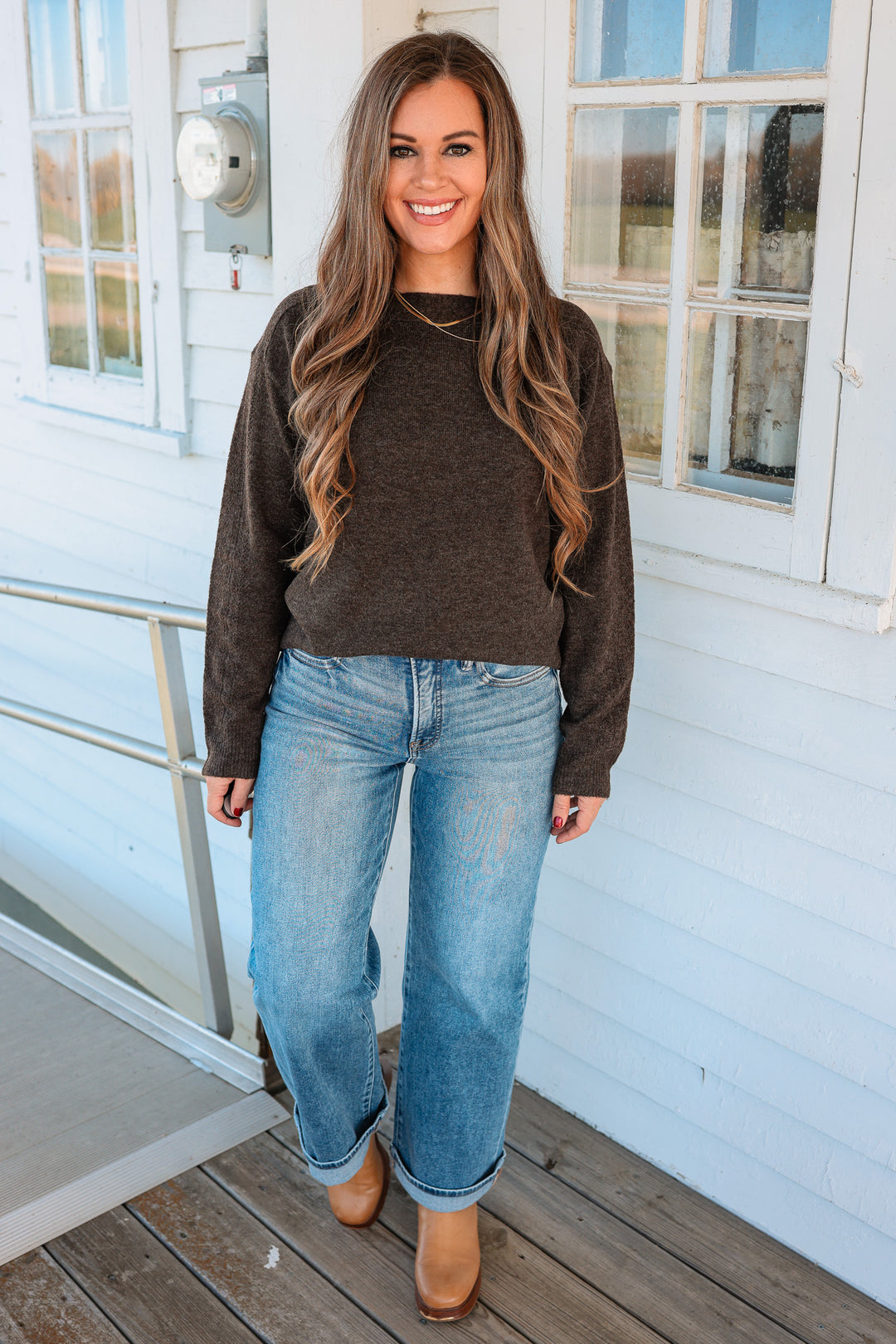 RISEN: Bristyl Elastic Band Tummy Control Cuffed Jeans