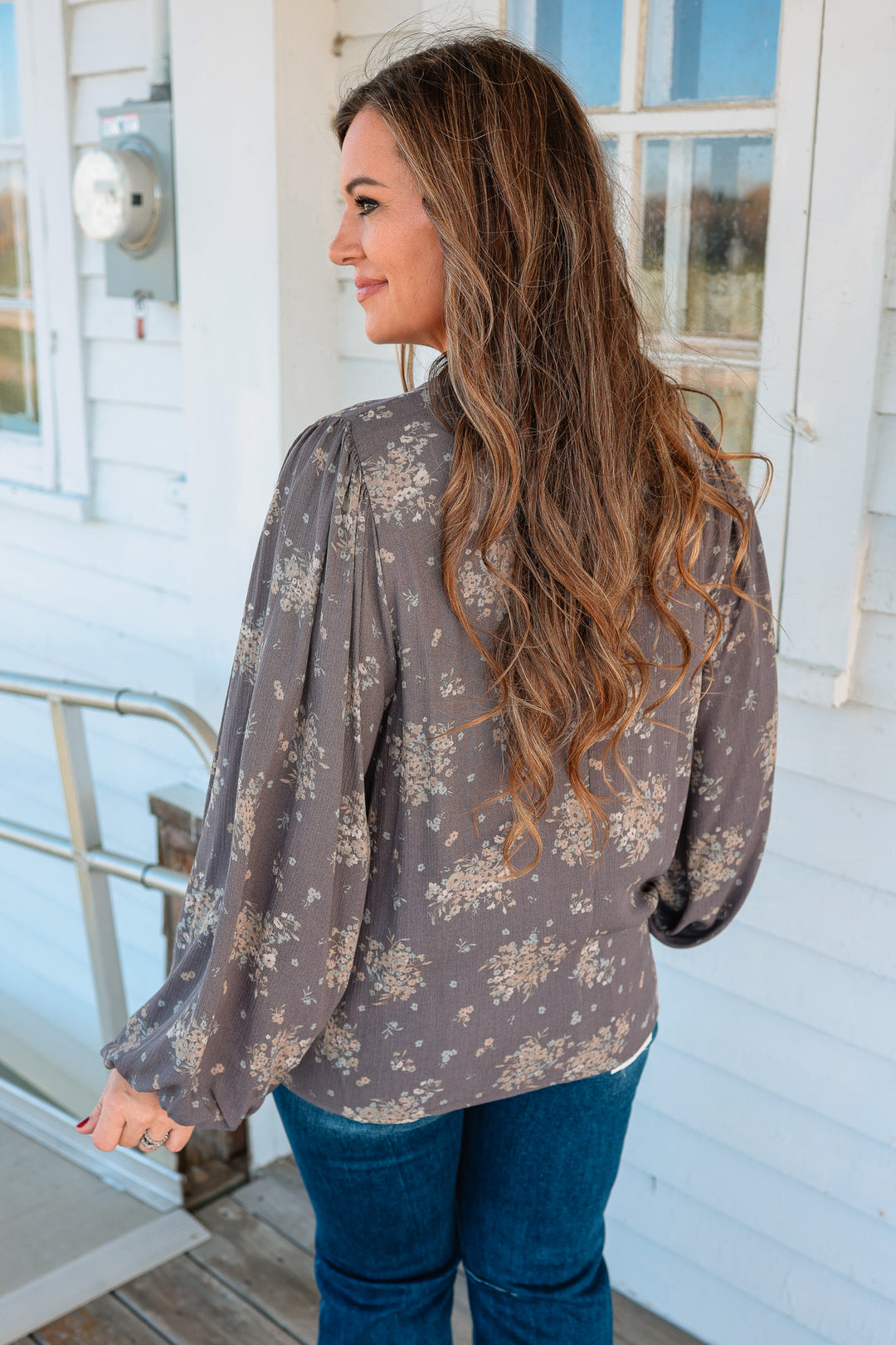 Delaney Floral Notch Neck Top