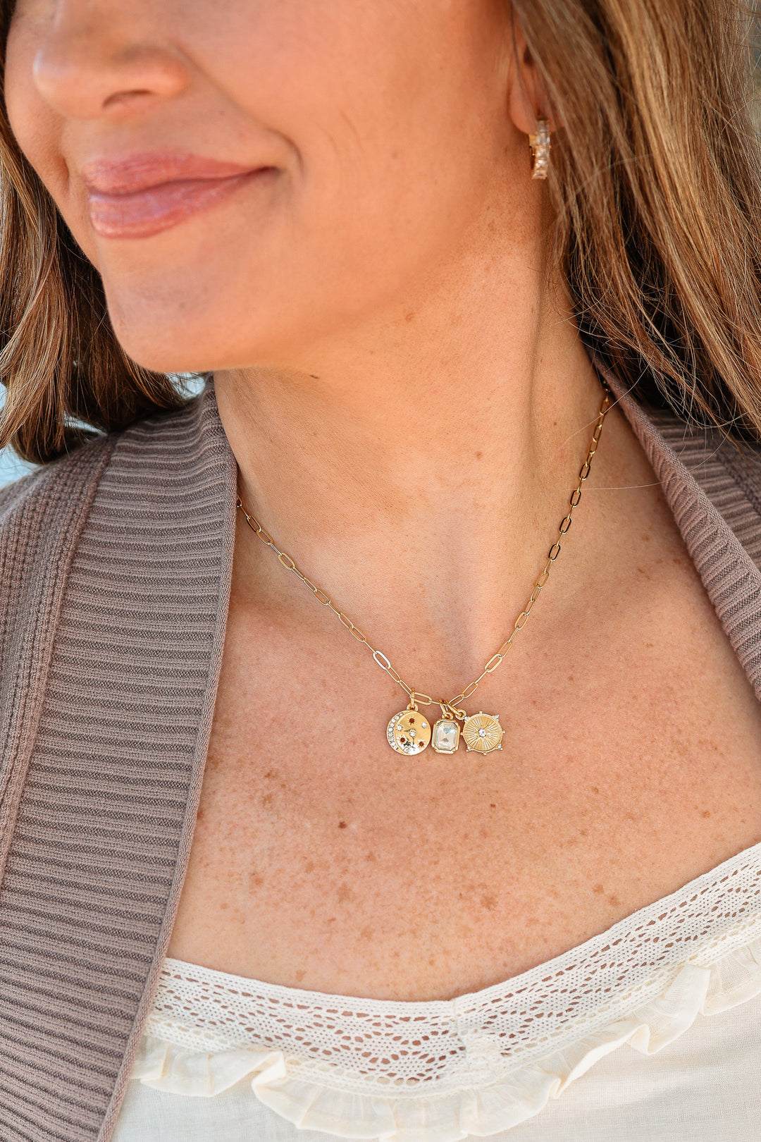 Celestial Pendant Charm Necklace