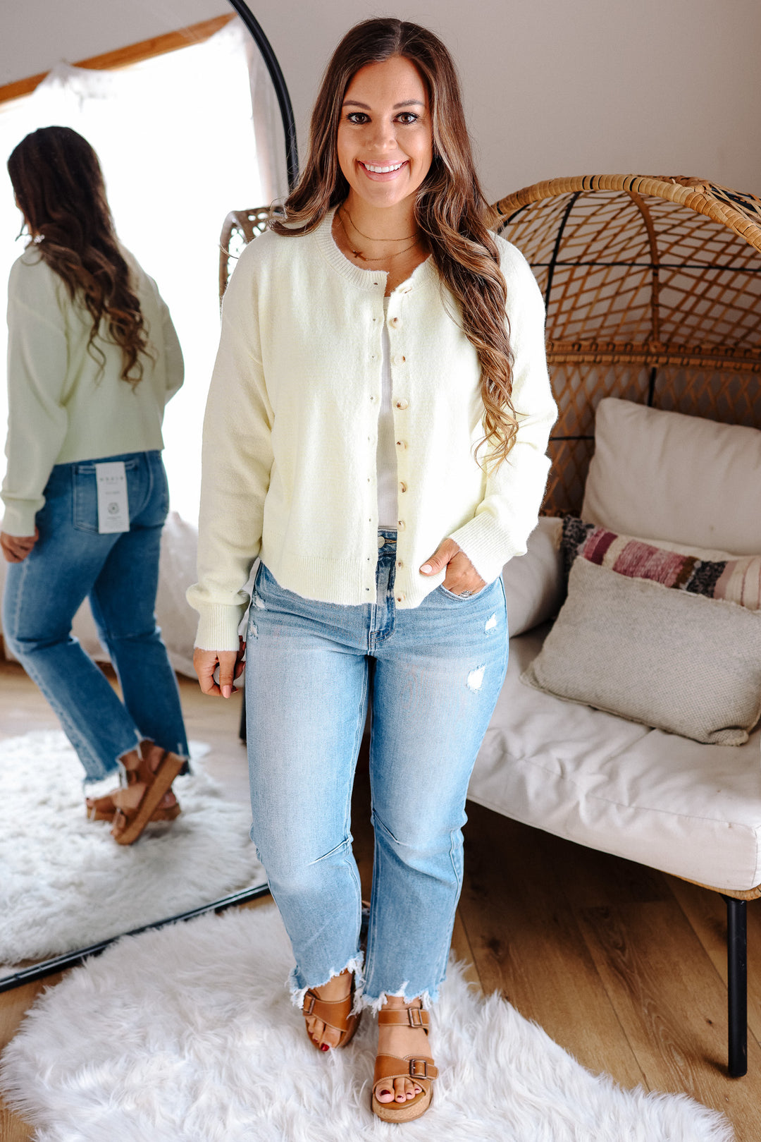 Parker Striped Button-Up Sweater