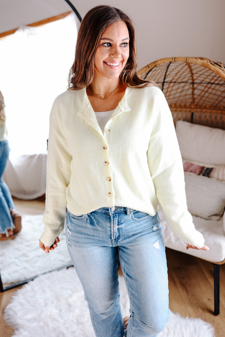 Parker Striped Button-Up Sweater