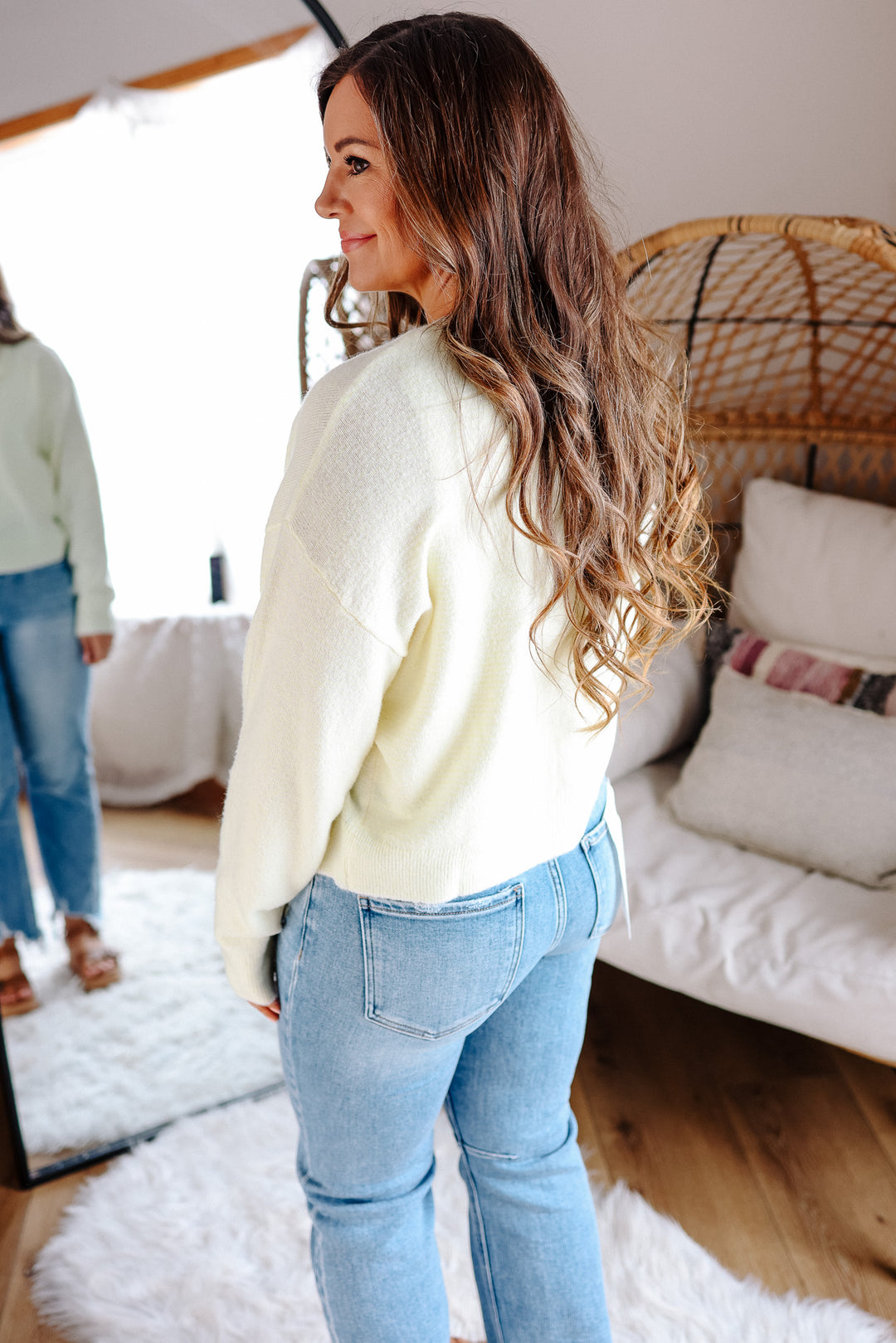 Parker Striped Button-Up Sweater