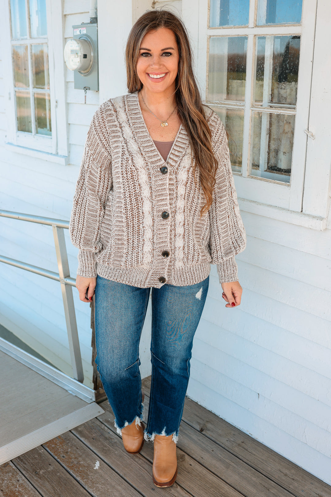 Hattie Chunky Cable Cardigan