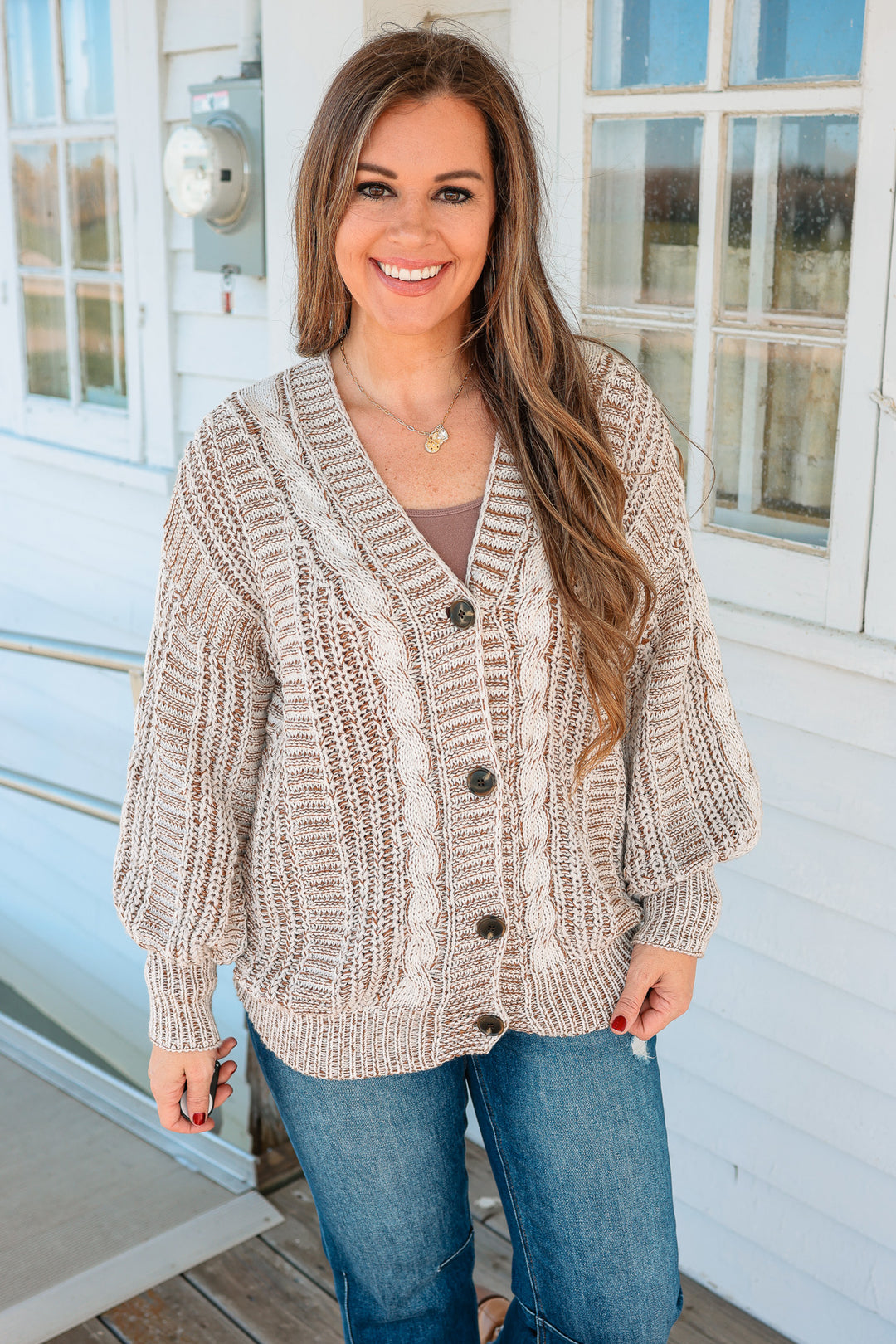 Hattie Chunky Cable Cardigan