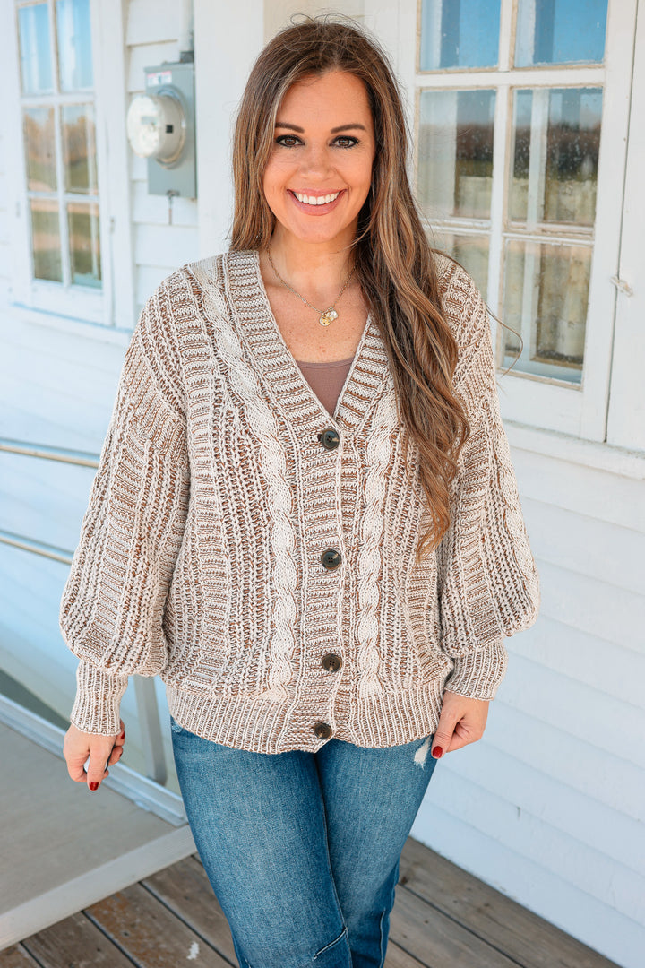 Hattie Chunky Cable Cardigan