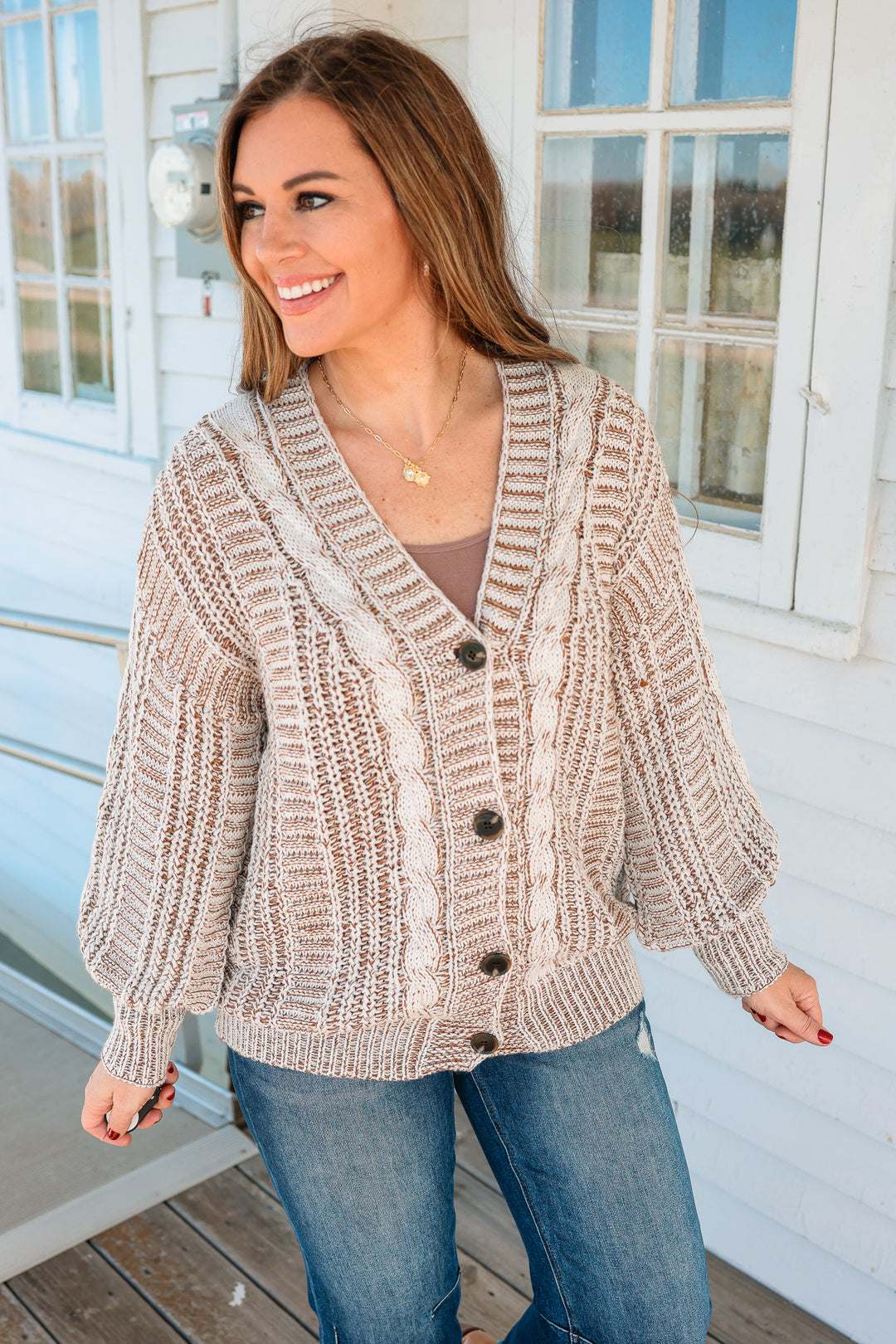 Hattie Chunky Cable Cardigan