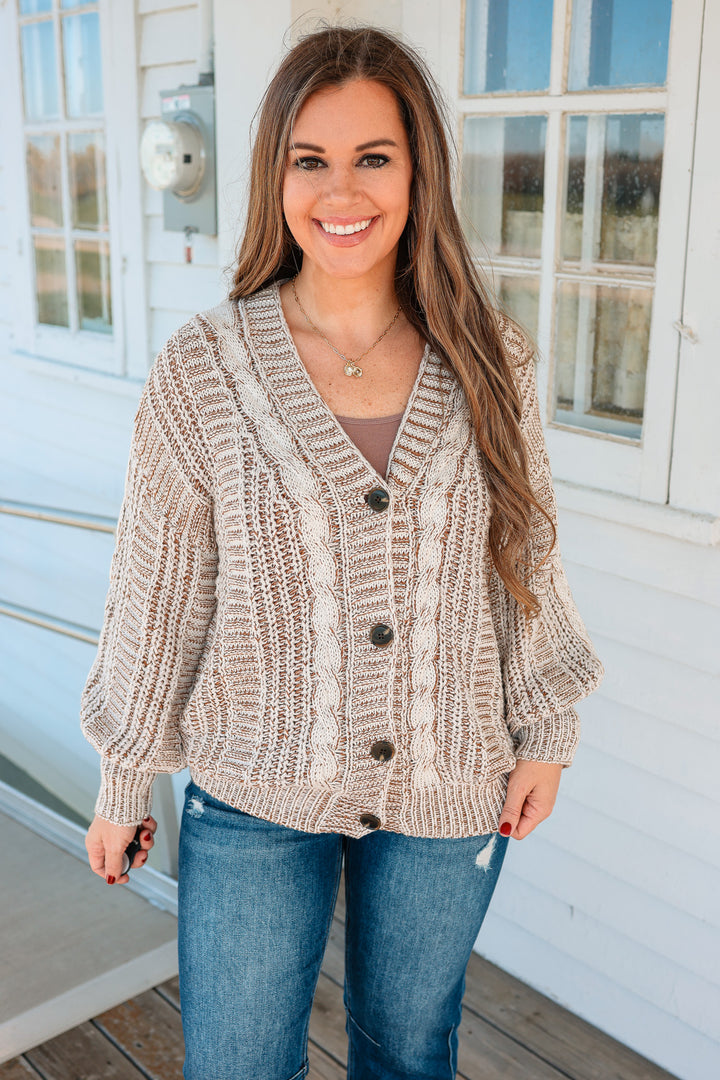 Hattie Chunky Cable Cardigan