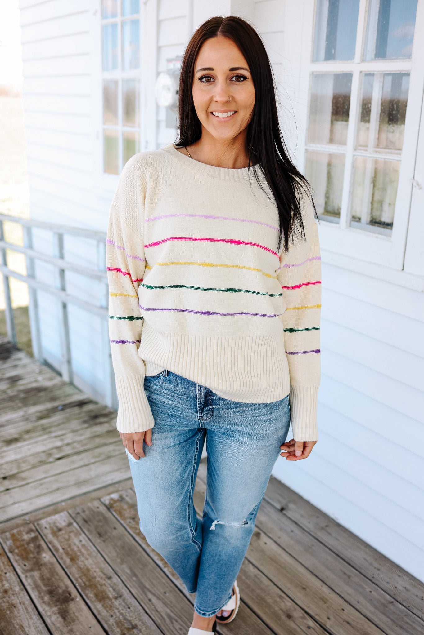 Kendall Multi Color Striped Sweater