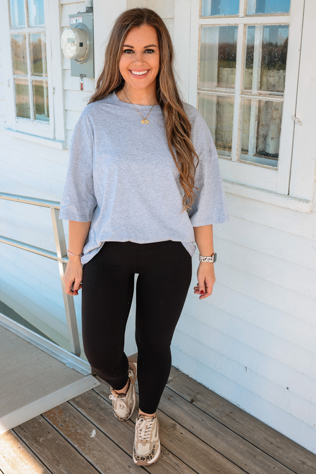 Indie Oversized Everyday Cotton Tee - Heather Grey