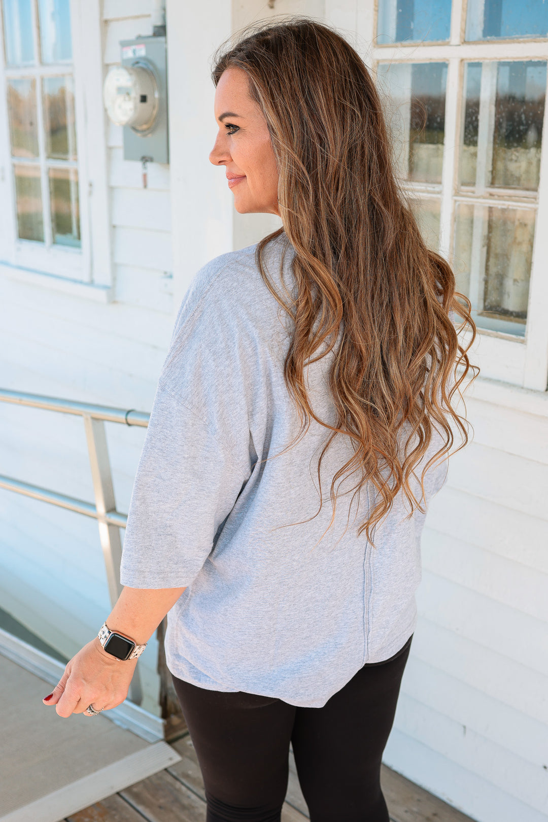 Indie Oversized Everyday Cotton Tee - Heather Grey