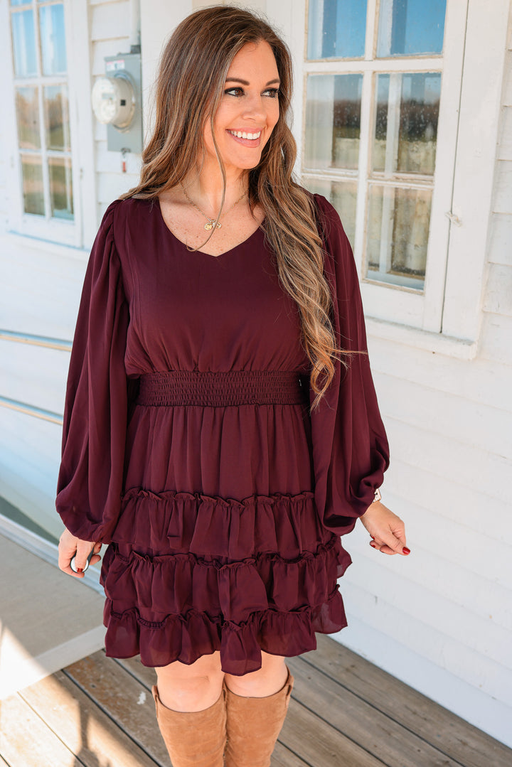 Millie Smocked Waist Ruffle Dress