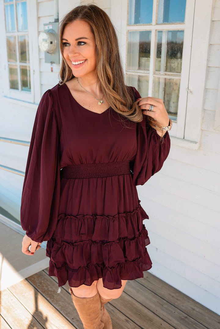 Millie Smocked Waist Ruffle Dress