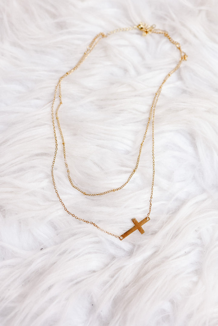 Layered Cross Necklace