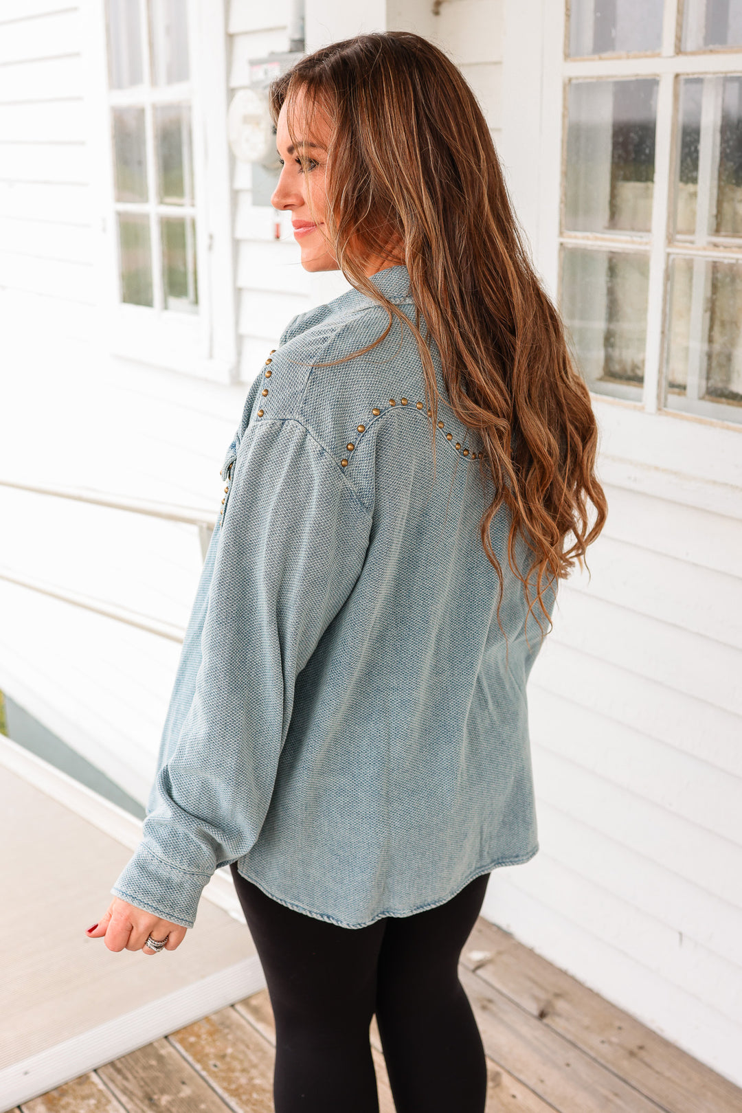 Ella Studded Denim Shacket