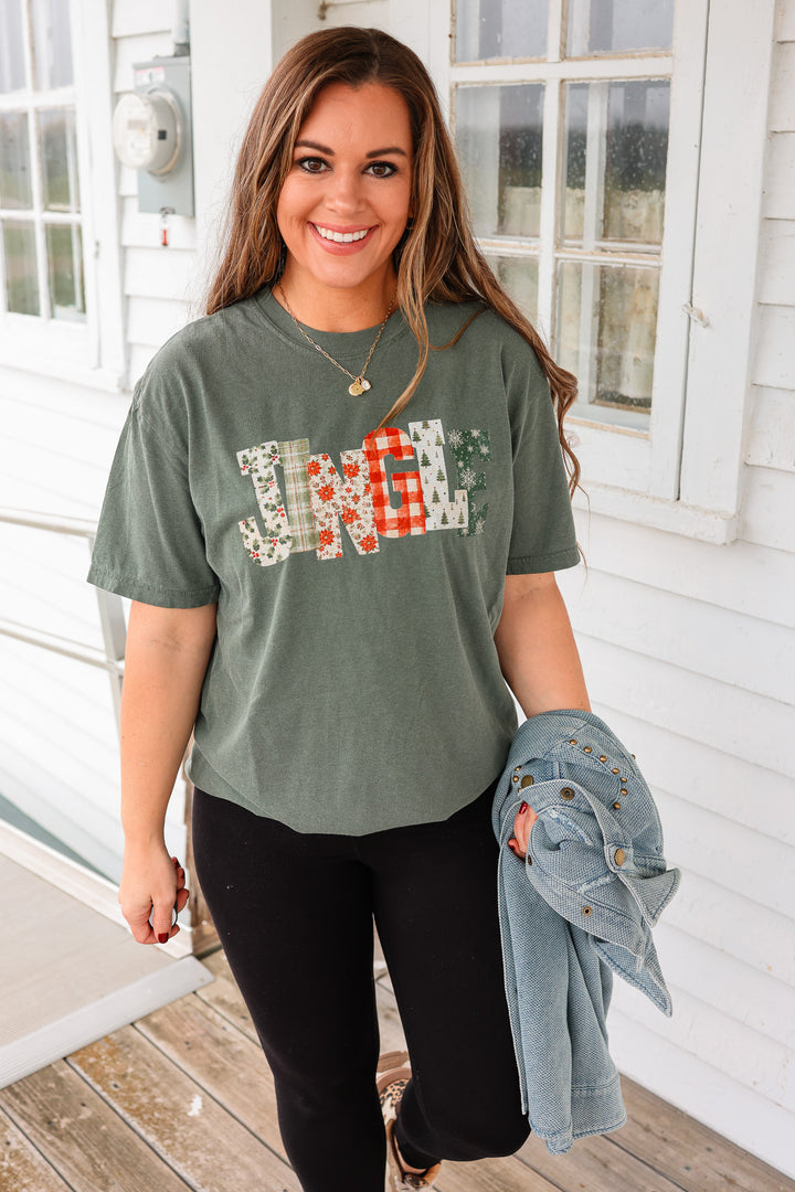 JINGLE Patterns Graphic Tee - Moss