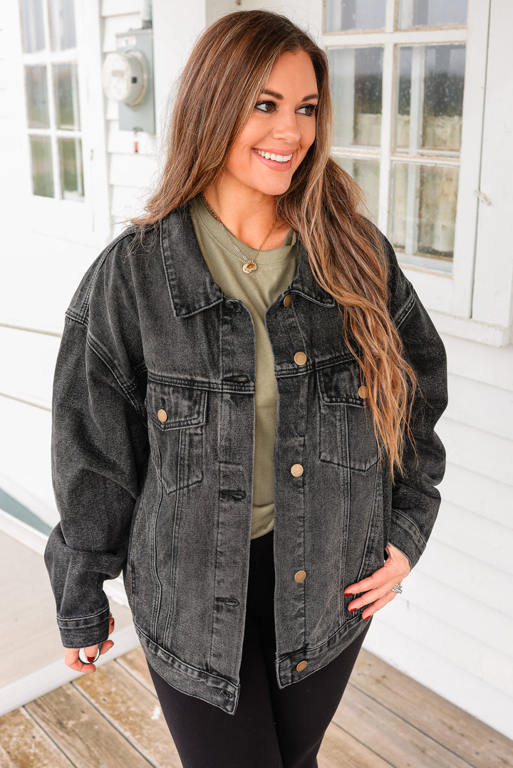 Campbell Denim Jacket - Charcoal Grey