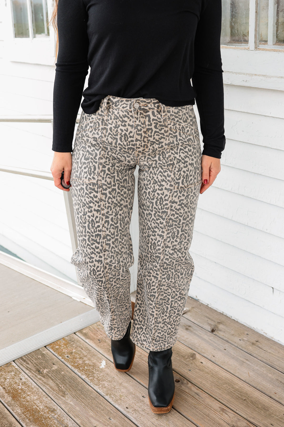 LOVERVET: Leopard Barrel Utility Pants