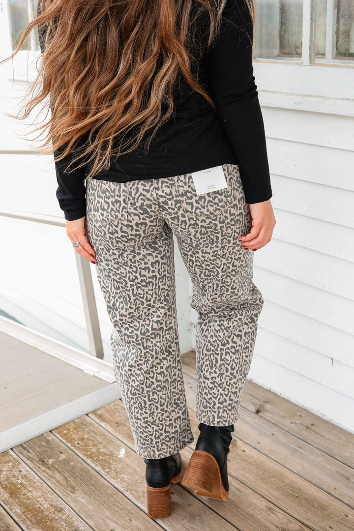 LOVERVET: Leopard Barrel Utility Pants