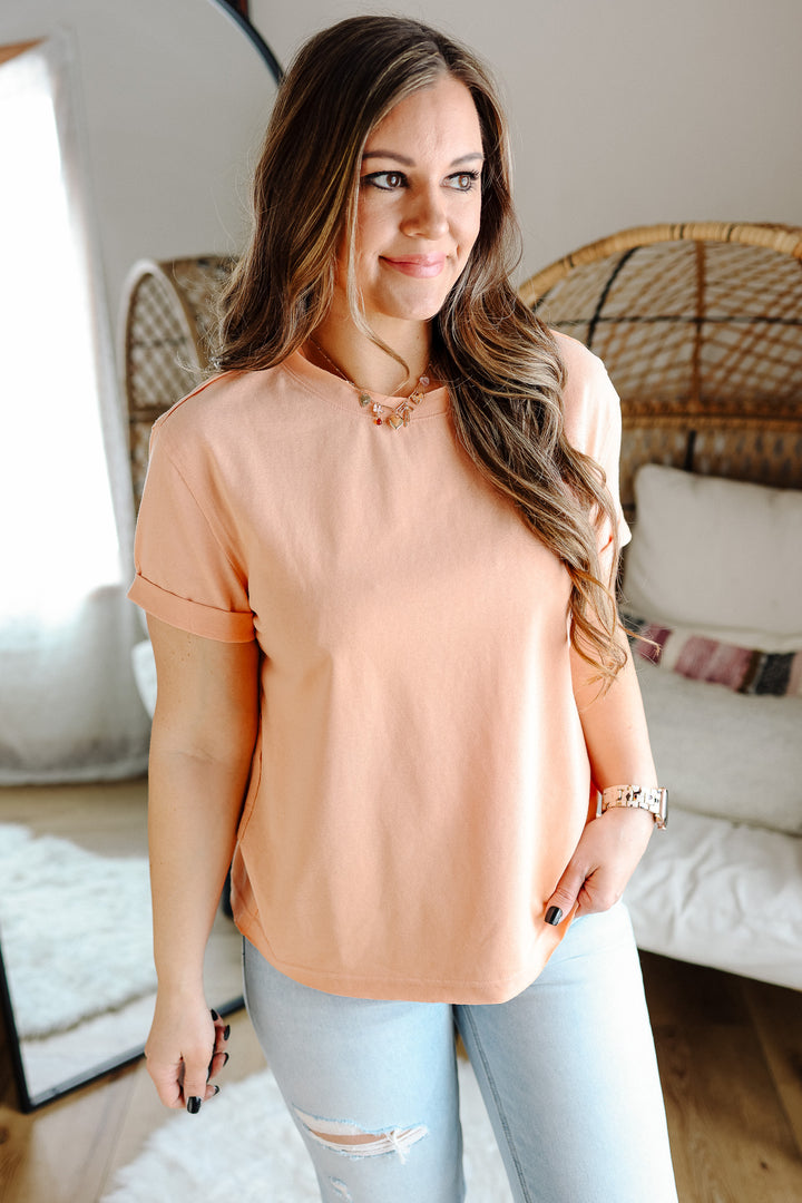 Mali Short Sleeve Tee - Peaches