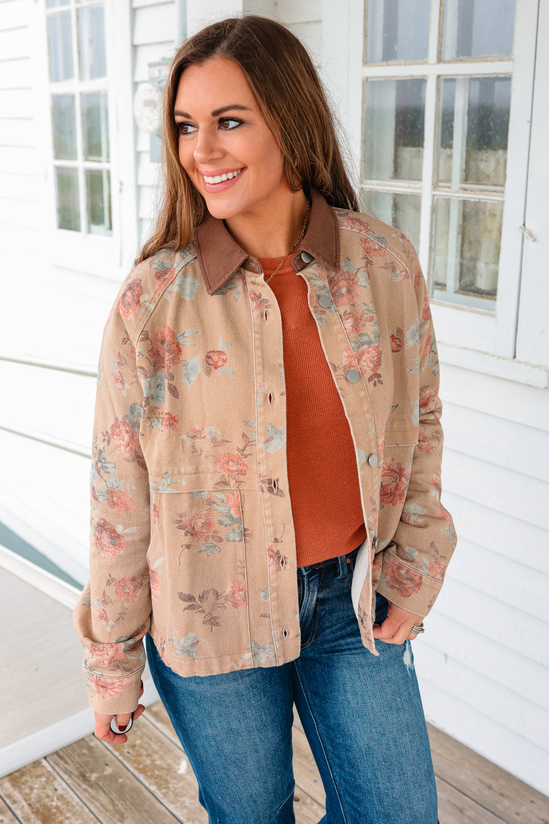 Wild Rose Vintage Washed Jacket - Camel