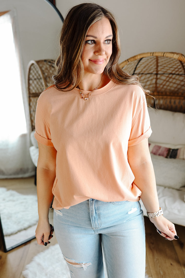 Mali Short Sleeve Tee - Peaches