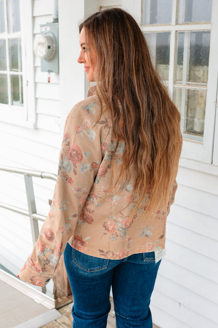 Wild Rose Vintage Washed Jacket - Camel