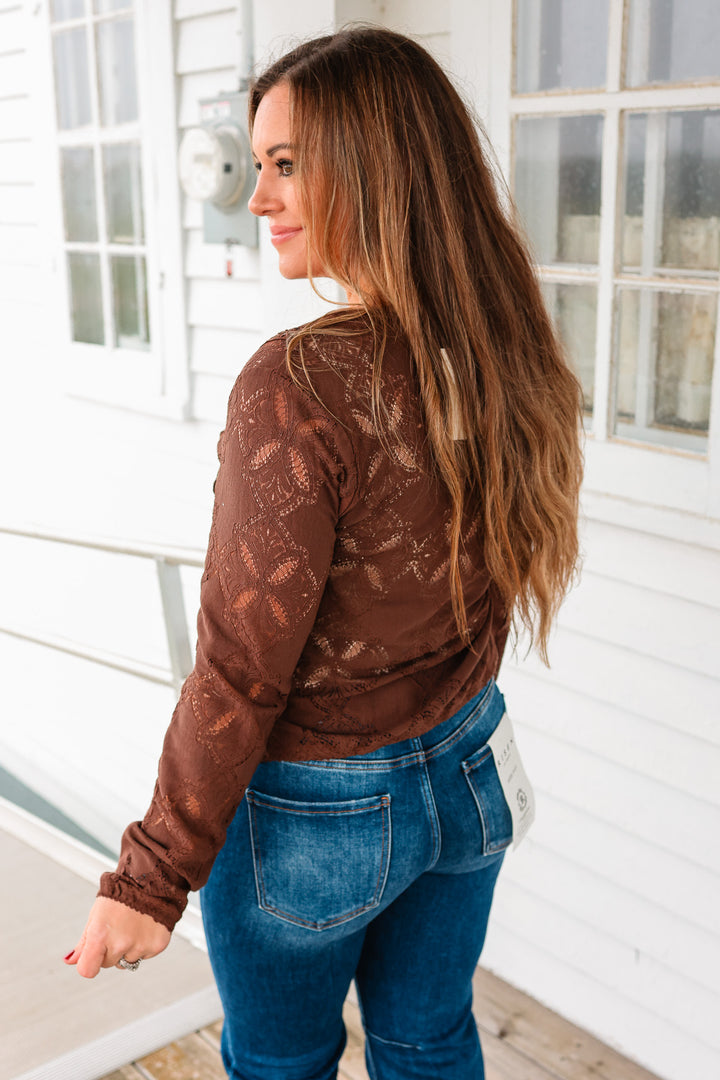 Anika Crochet Button Down Cardigan