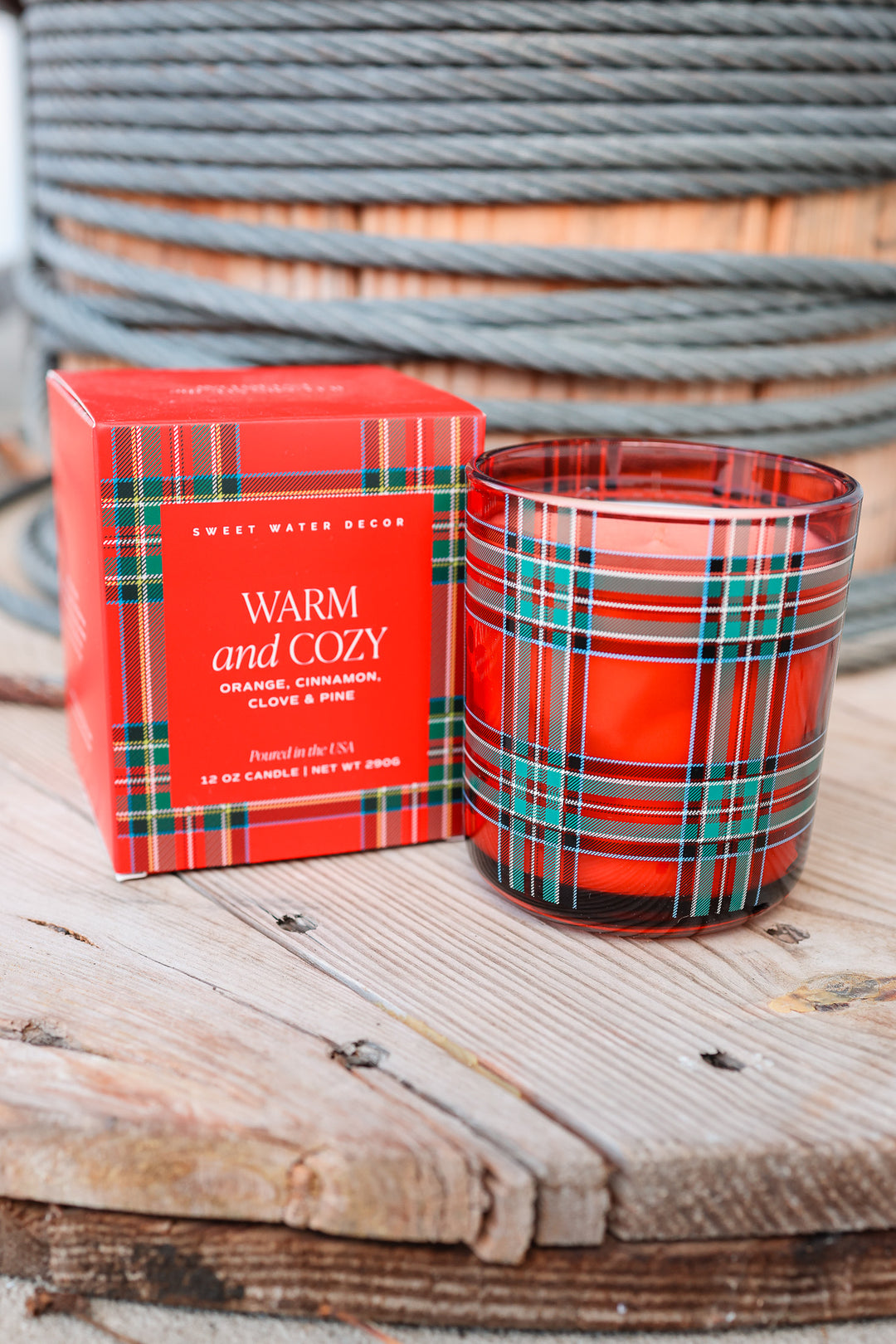 Warm and Cozy 12 oz Boxed Soy Candle