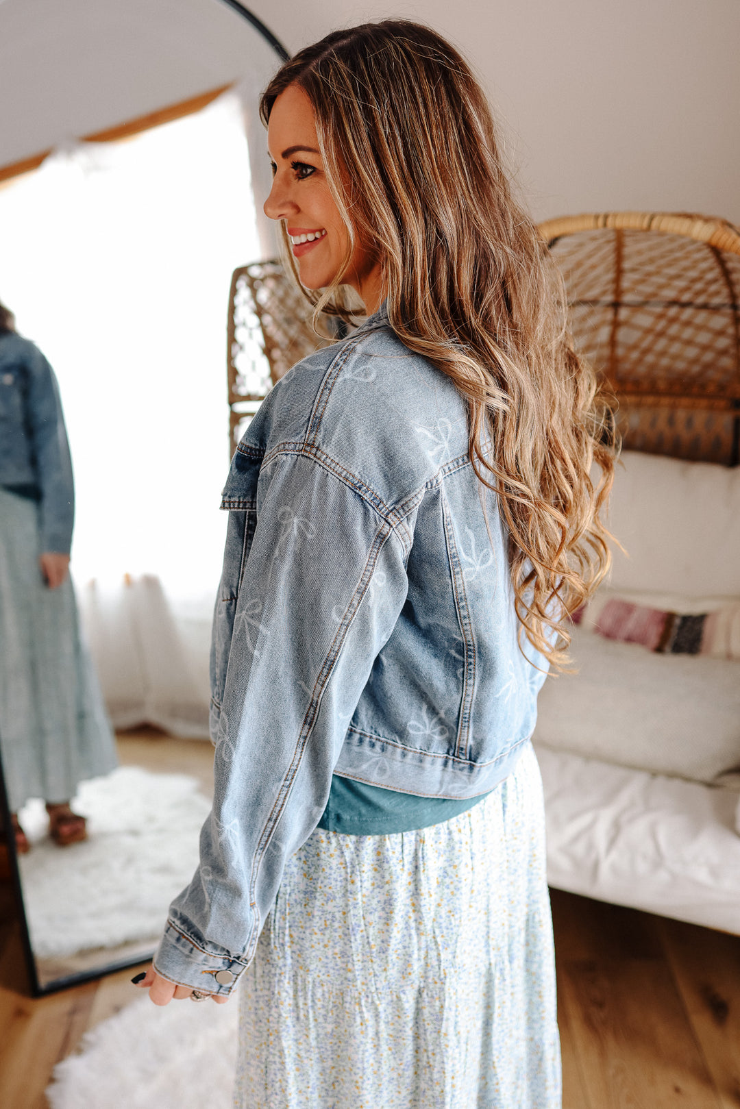 Ribbon Bow Denim Jacket