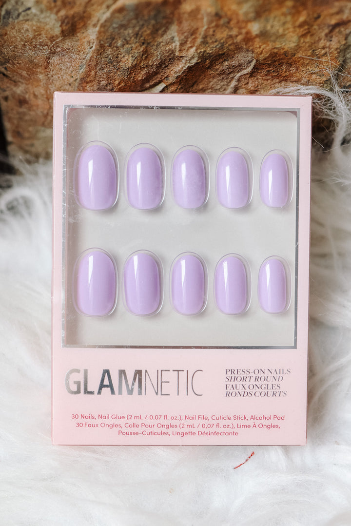 Lilac Press-On Nails | Short Round Shape