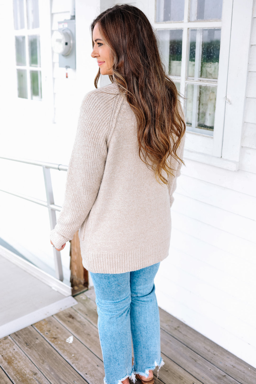 Lina Button Down Cardigan - Taupe
