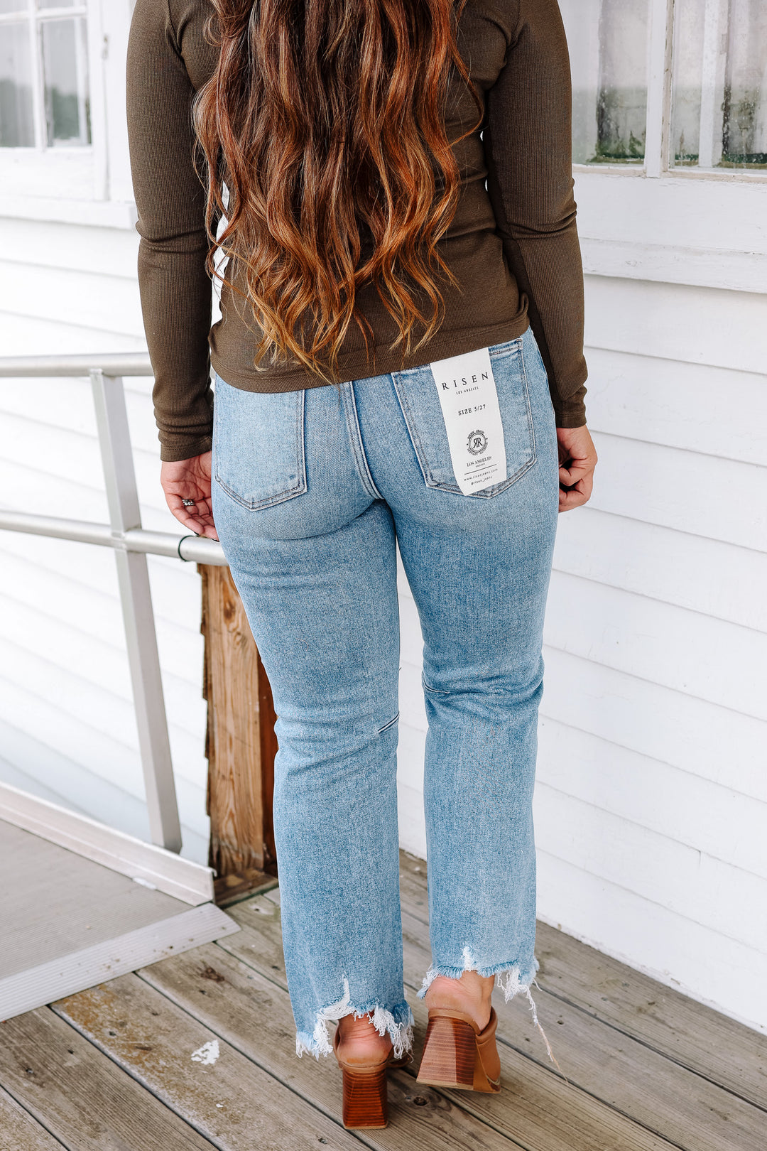 RISEN: MACI HIGH RISE CROP STRAIGHT JEANS