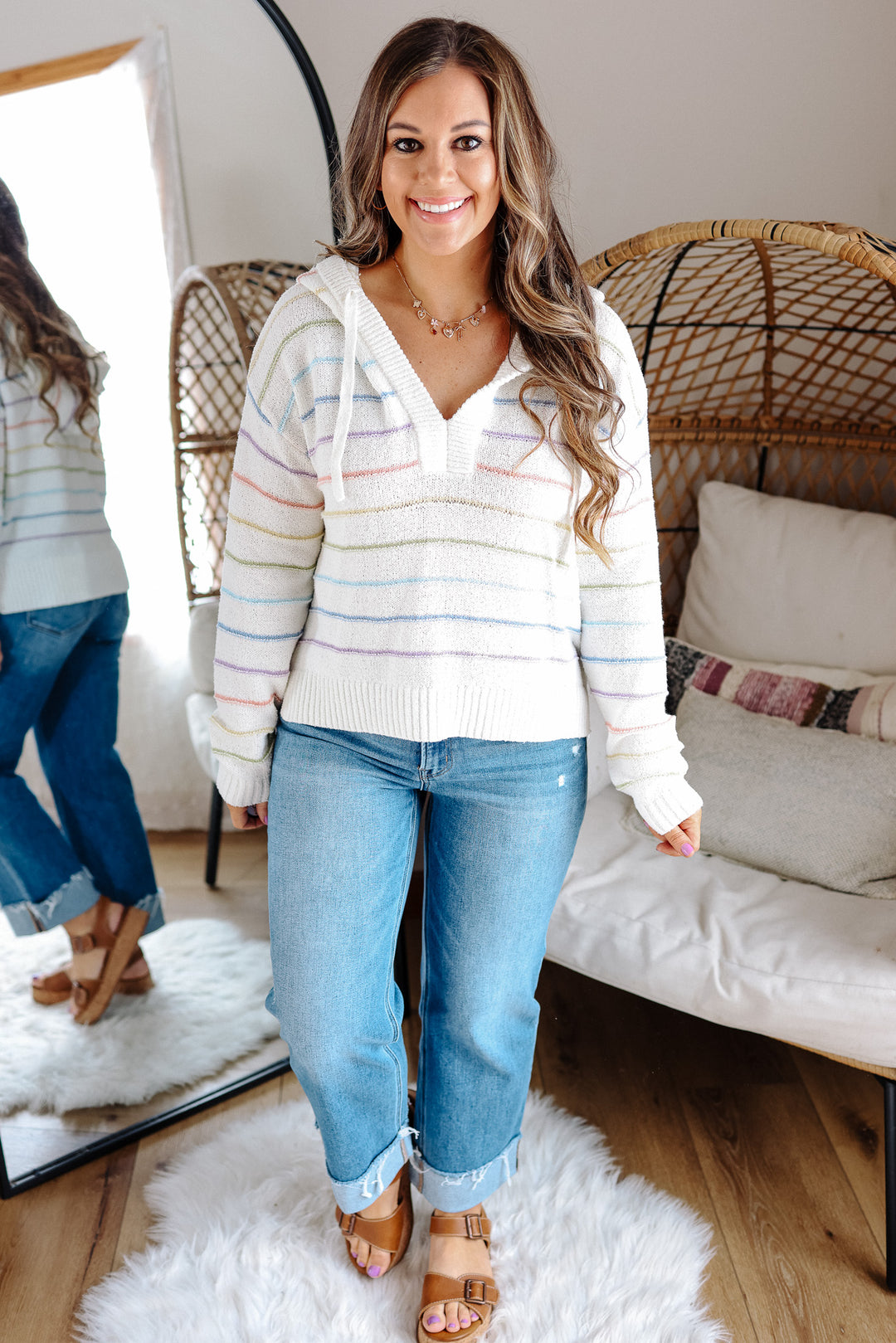 Bristol Multi Striped Sweater Hoodie