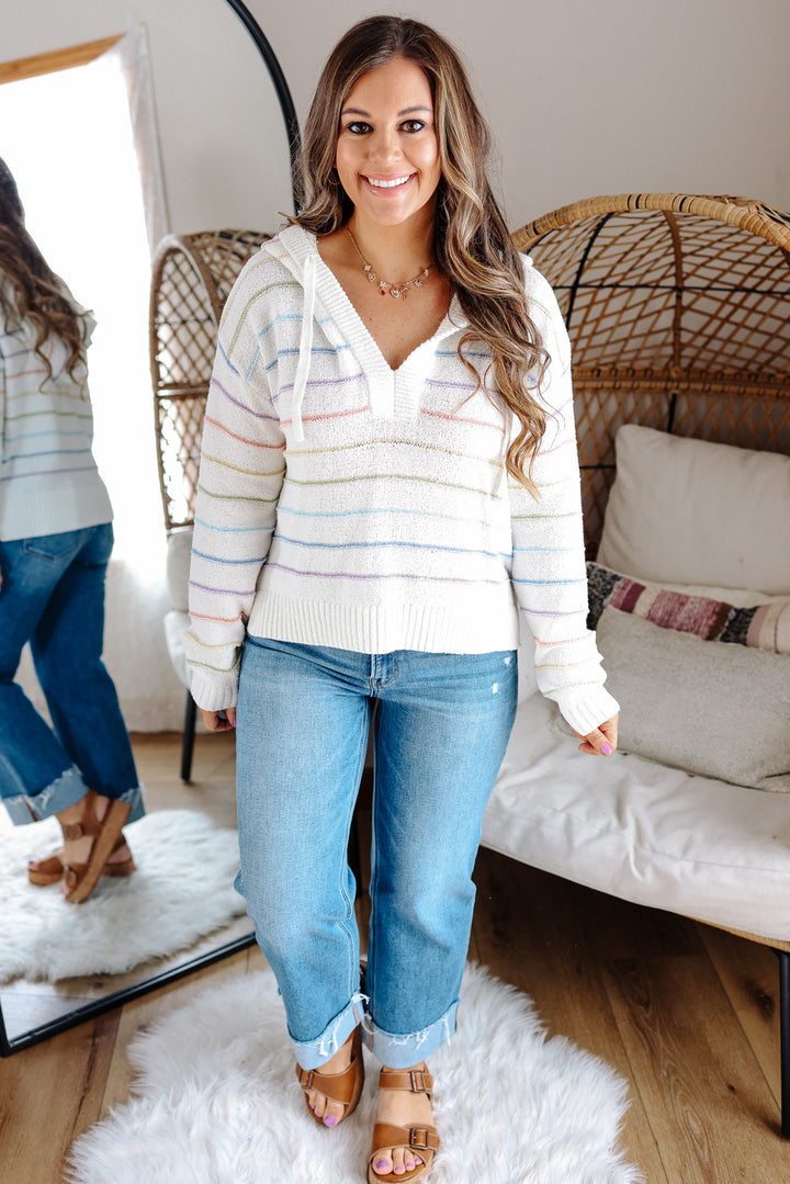 Bristol Multi Striped Sweater Hoodie