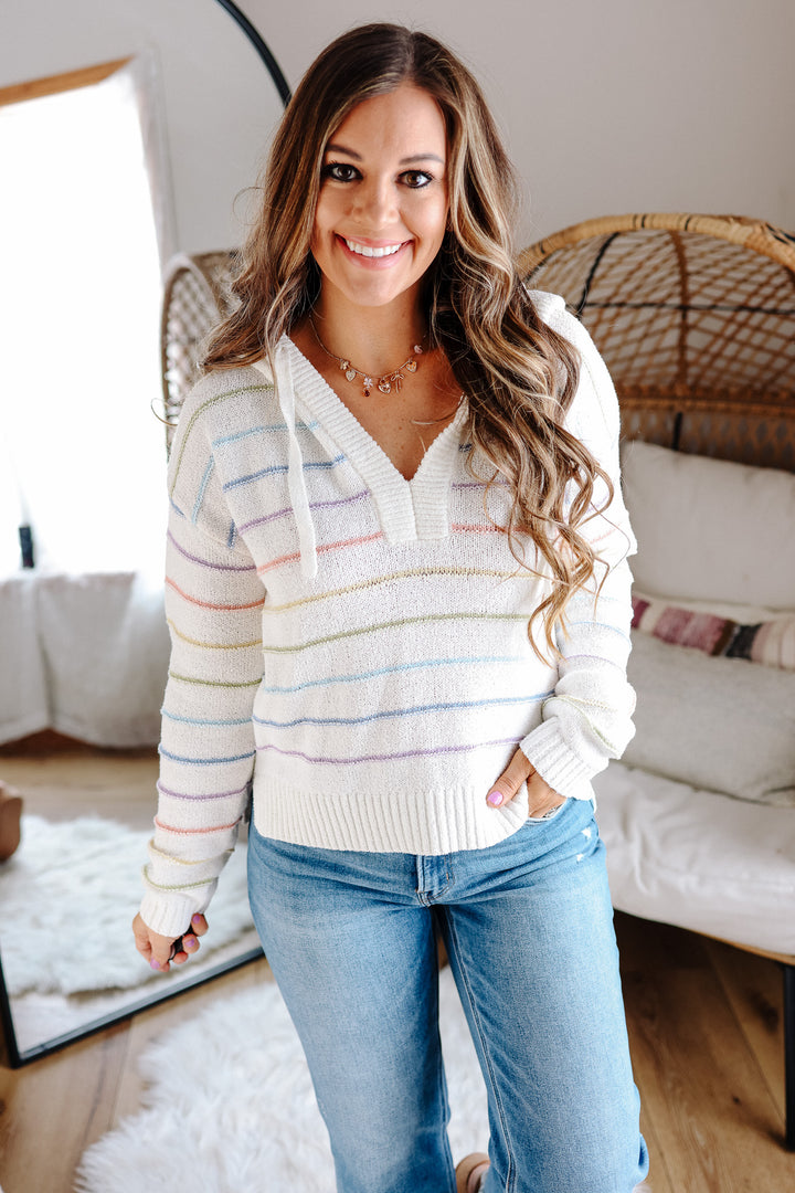 Bristol Multi Striped Sweater Hoodie